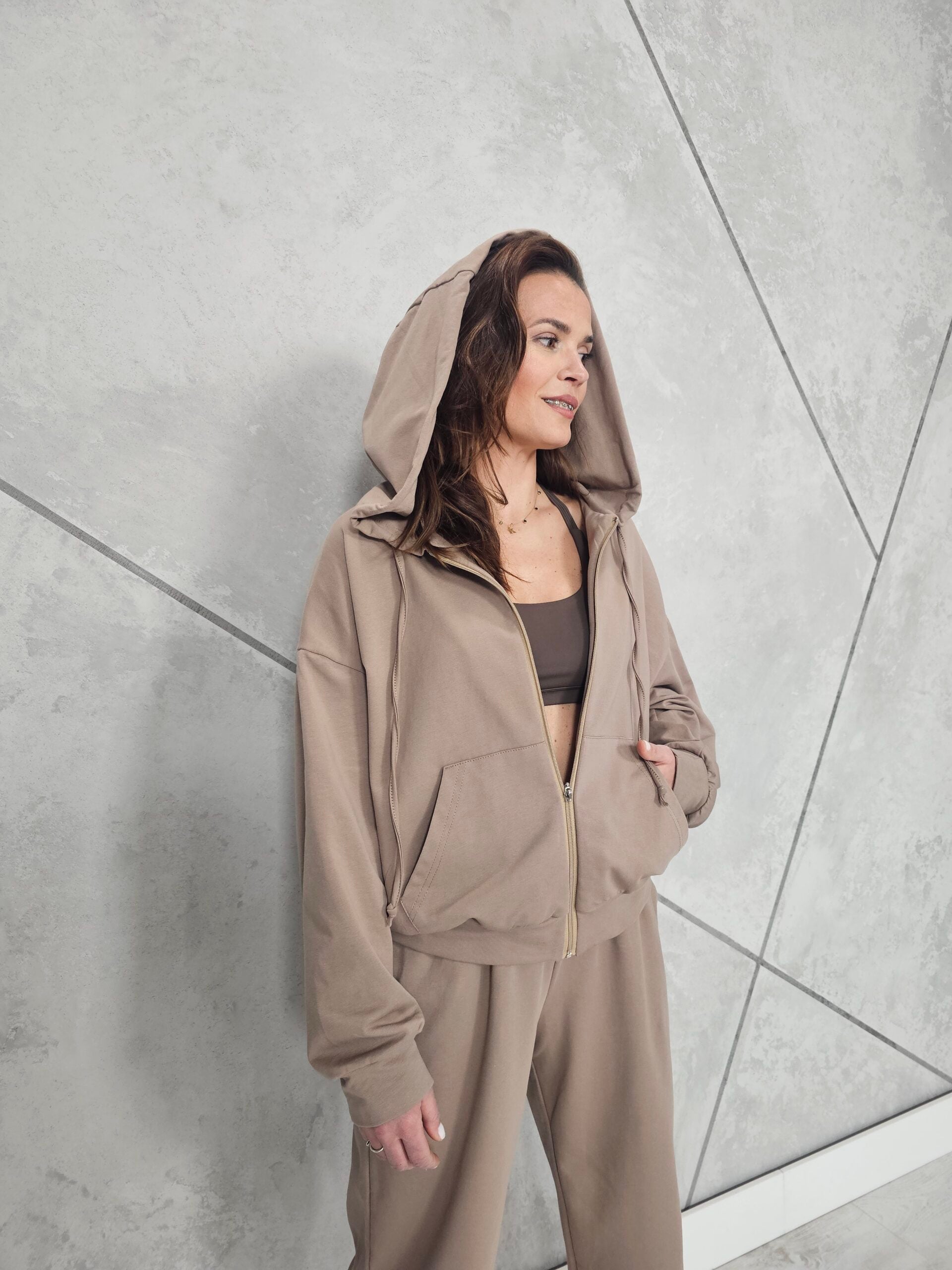 Bluza Rozpinana CITY (Ciemny Beż)